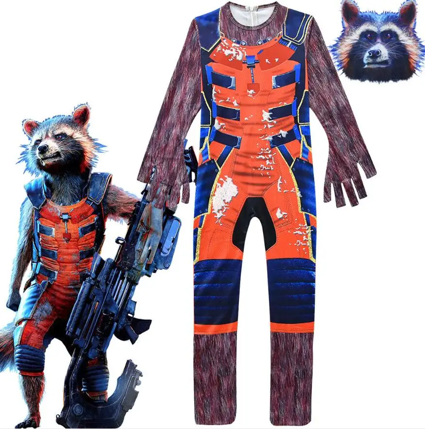 Avengers Endgame Cospaly Rocket Raccoon Costume Guardians of the Galaxy Cosplay Rocket Jumpsuit Children Carnival Bodysuit Kids
Avengers Endgame Cospaly Rocket Raccoon Costume Guardians of the Galaxy Cosplay Rocket Jumpsuit Children Carnival Bodysuit Kids