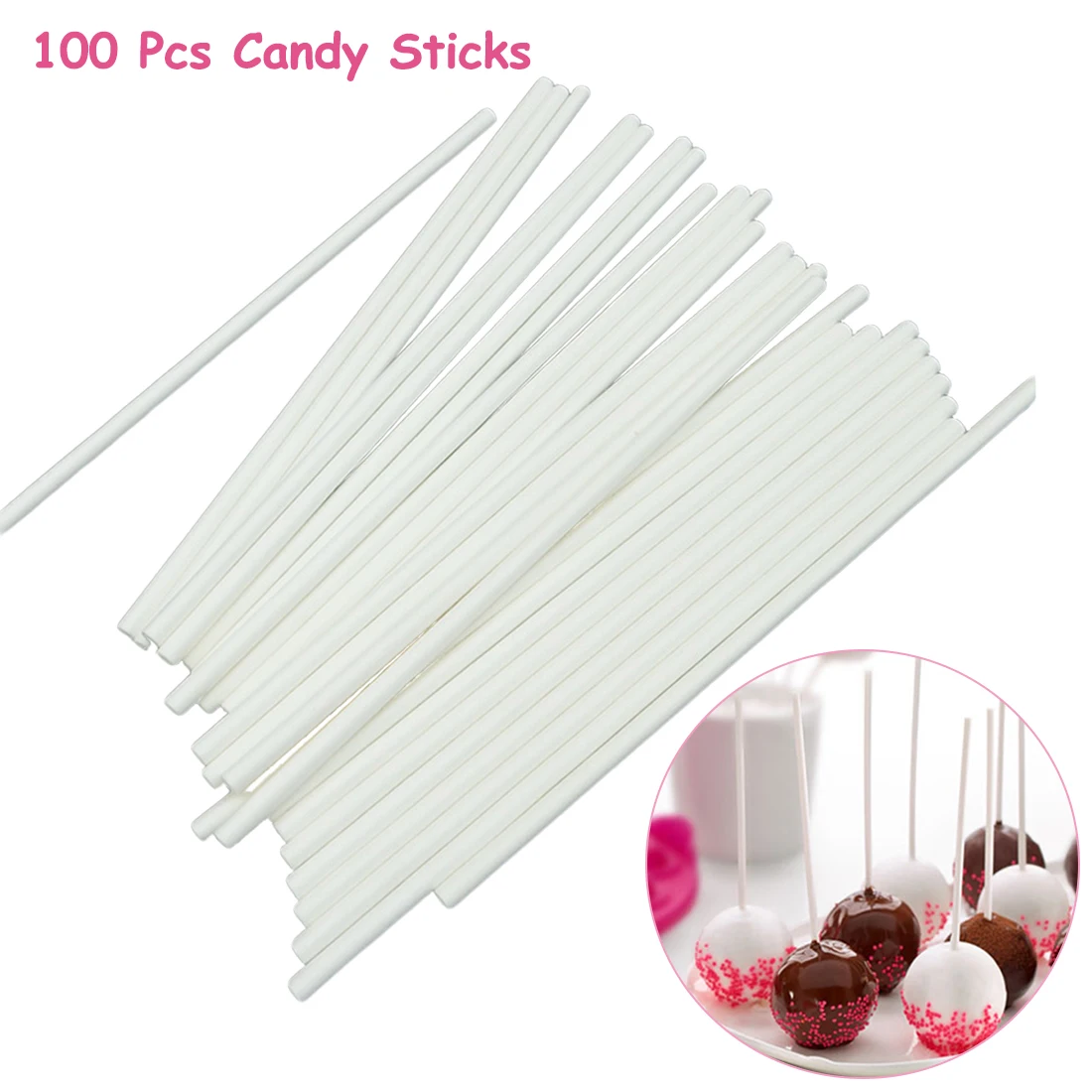 Practical 100Pcs Pop Sucker Sticks Cake Paper Lolly Lollipop Candy Chocolate DIY Modelling Mould Mold
Practical 100Pcs Pop Sucker Sticks Cake Paper Lolly Lollipop Candy Chocolate DIY Modelling Mould Mold