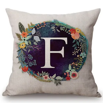 Nordic Flower Anadem Letters of Alphabet Sofa Bench Decorative Throw Pillow Case Cotton Dark Blue Floral Garland Cushion Cover
Nordic Flower Anadem Letters of Alphabet Sofa Bench Decorative Throw Pillow Case Cotton Dark Blue Floral Garland Cushion Cover
