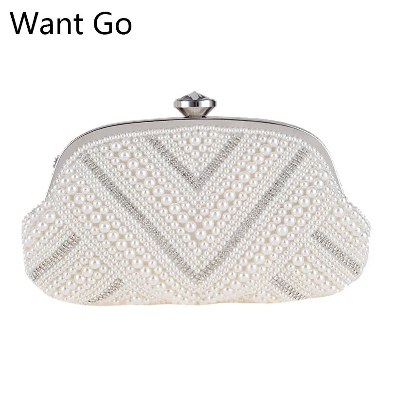 Want Go Elegant Women Pearl Beaded Day Clutch Bag Fashion Lady Mini Hobos Shape Purse New Arrival Solid Color Pearl Evening Bag
Want Go Elegant Women Pearl Beaded Day Clutch Bag Fashion Lady Mini Hobos Shape Purse New Arrival Solid Color Pearl Evening Bag