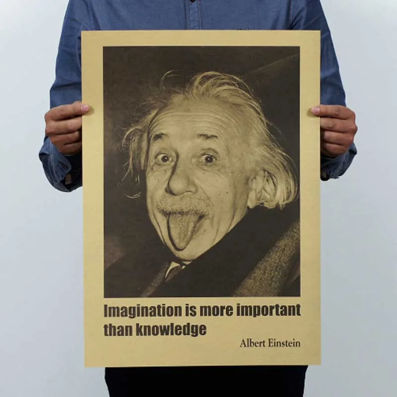 Wall Stickers Home Decor Albert Einstein Poster Vintage Retro Paper Imagination Is More Important Than Knowledge Home 51*35.5CM
Wall Stickers Home Decor Albert Einstein Poster Vintage Retro Paper Imagination Is More Important Than Knowledge Home 51*35.5CM