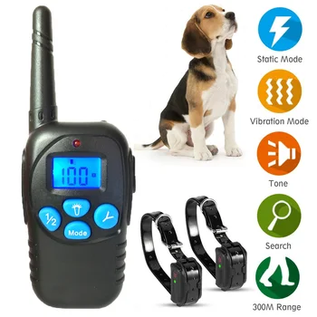 Remote Control Waterproof Dog Training Electric Shock Collar Rechargeable Adjustable Levels Dog Training Collar with LCD Display
Remote Control Waterproof Dog Training Electric Shock Collar Rechargeable Adjustable Levels Dog Training Collar with LCD Display