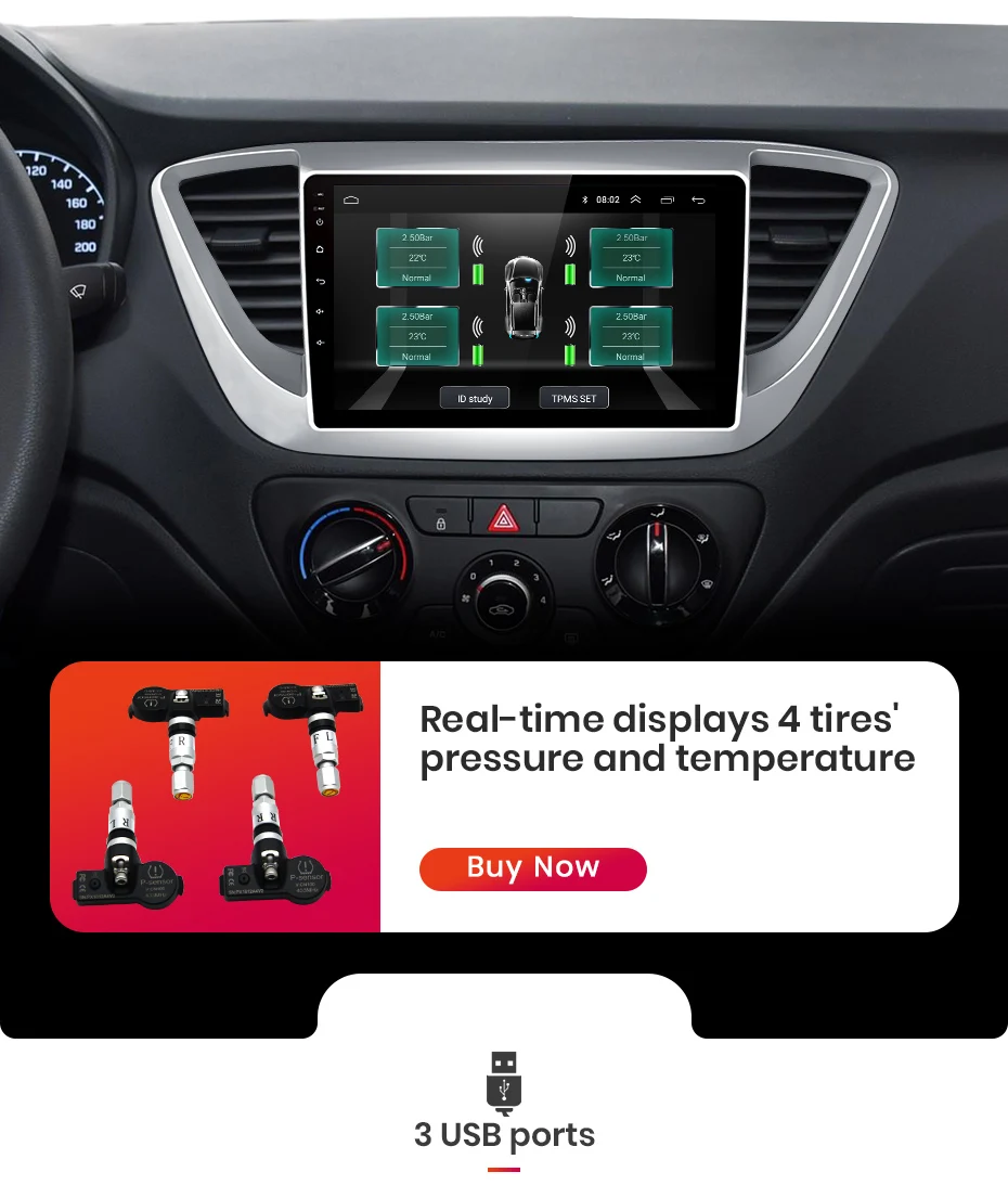 Top Junsun V1pro 4G+64G CarPlay Android 9.0 DSP For Hyundai Solaris Verna 2017 2018 Car Radio Multimedia Navigation GPS RDS 2 din 14
