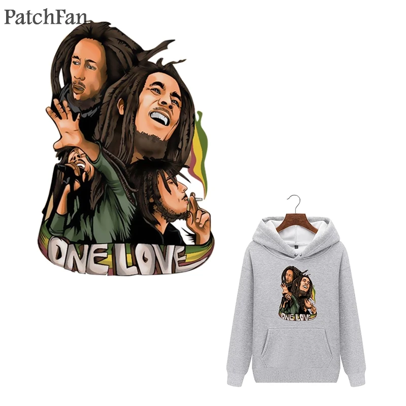 Patchfan Bob Marley heat press stickers iron on patches DIY Handmade patches on clothes jacket t shirt thermal transfer A1755
Patchfan Bob Marley heat press stickers iron on patches DIY Handmade patches on clothes jacket t shirt thermal transfer A1755