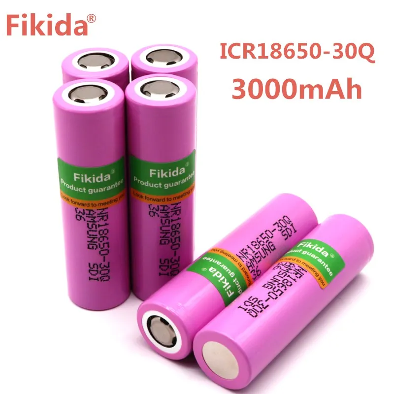 New Fikida original 18650 3000mah Battery INR18650 30Q 20A Discharge Li-ion Rechargeable Battery for E-cigarette
New Fikida original 18650 3000mah Battery INR18650 30Q 20A Discharge Li-ion Rechargeable Battery for E-cigarette