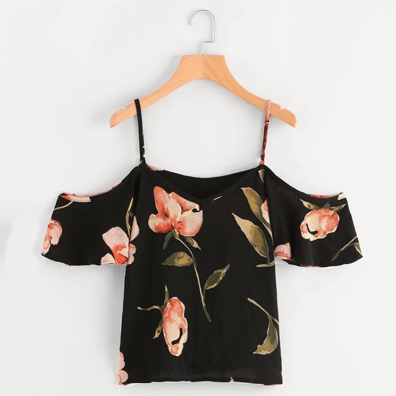 Summer blusa feminina Women Blouses Sexy Cold Shoulder Floral Print Short Blouse Crop Tops blusas mujer de moda 2018 New
Summer blusa feminina Women Blouses Sexy Cold Shoulder Floral Print Short Blouse Crop Tops blusas mujer de moda 2018 New