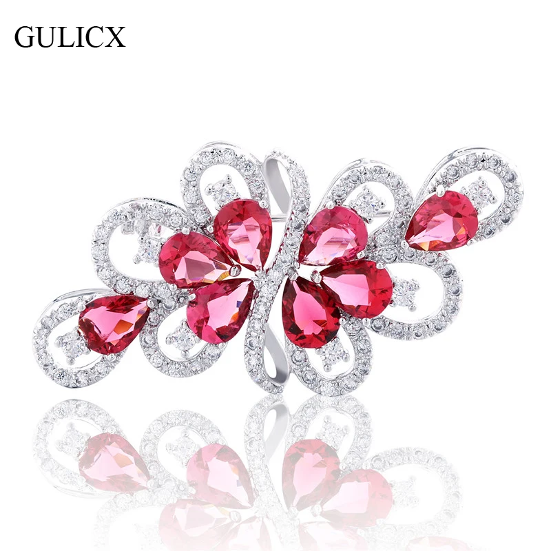 GULICX Brand Luxury Safety Pin Badge for Women White Gold-color Blue/Red/Green CZ Brooches Broach for Wedding Bouquet AX19
GULICX Brand Luxury Safety Pin Badge for Women White Gold-color Blue/Red/Green CZ Brooches Broach for Wedding Bouquet AX19