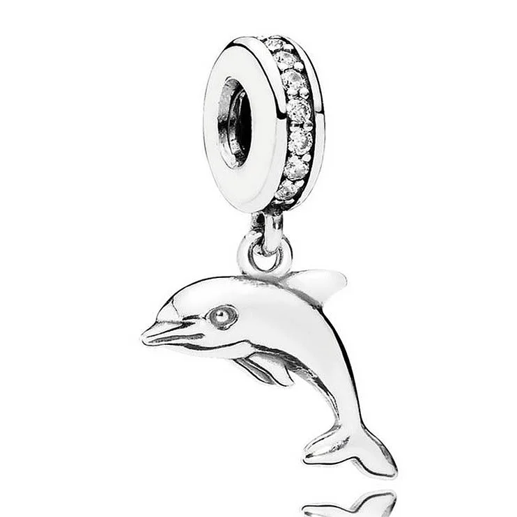 Authentic 925 Sterling Silver Bead Charm Cute Playful Dolphin With Crystal Pendant Bead Fit Pandora Bracelet Diy Jewelry
Authentic 925 Sterling Silver Bead Charm Cute Playful Dolphin With Crystal Pendant Bead Fit Pandora Bracelet Diy Jewelry