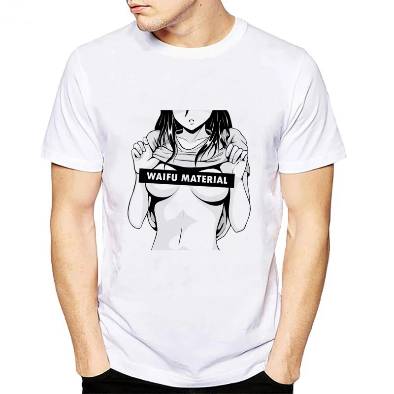 T-shirt Men Harajuku Funny Print Waifu Material Otaku Sexy Girl Japan Style Anime Manga Tops Streetwear 2019 New hipster Tops
T-shirt Men Harajuku Funny Print Waifu Material Otaku Sexy Girl Japan Style Anime Manga Tops Streetwear 2019 New hipster Tops