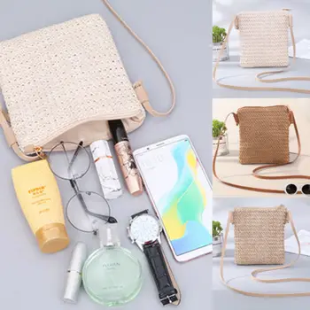 Women's Straw Plait Small Square Bags One Shoulder Slanted Across Bag Handbag Crossbody Bags For Women Ladies Solid Handbags
Women's Straw Plait Small Square Bags One Shoulder Slanted Across Bag Handbag Crossbody Bags For Women Ladies Solid Handbags