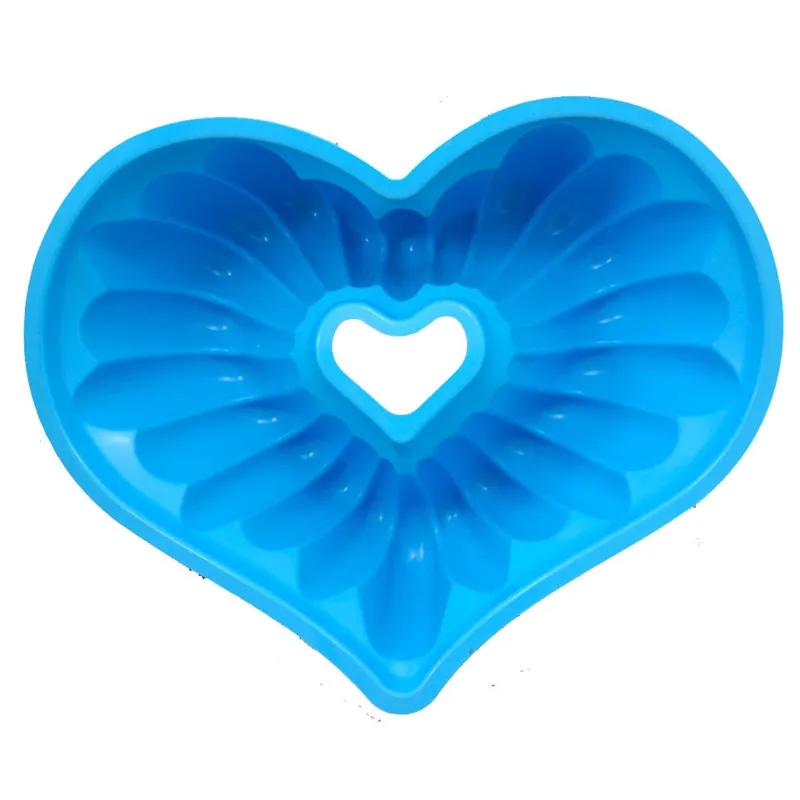 NON-stick 10inch Heart Shape Cake Molds Silicone DIY Large Size Cake Pan Molds Bread Wedding Fondant Decoration Cake Tools Bakeware3