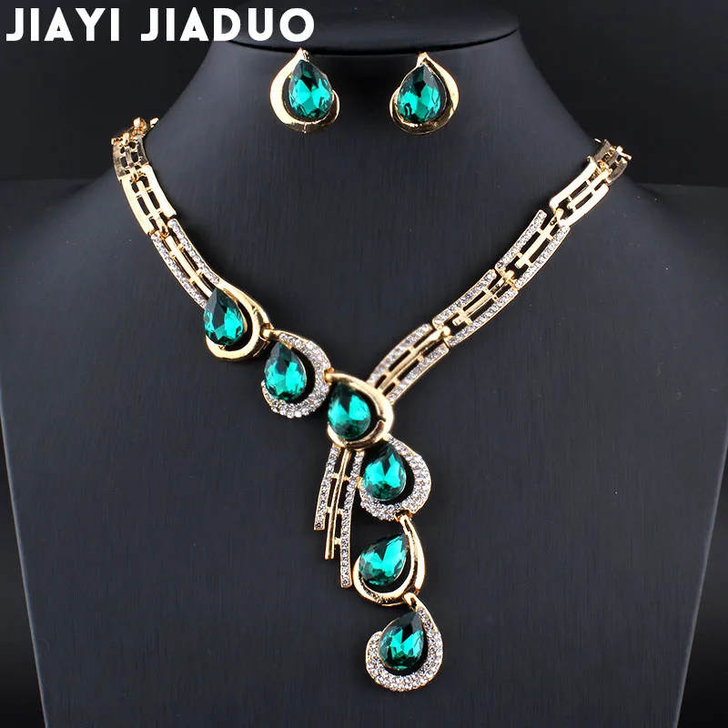 Jiayijiaduo Wedding Jewelry Sets for Women Gold Color Necklace Earrings Sets Parure Bijoux Femme Red Crystal Dress Accessories
Jiayijiaduo Wedding Jewelry Sets for Women Gold Color Necklace Earrings Sets Parure Bijoux Femme Red Crystal Dress Accessories