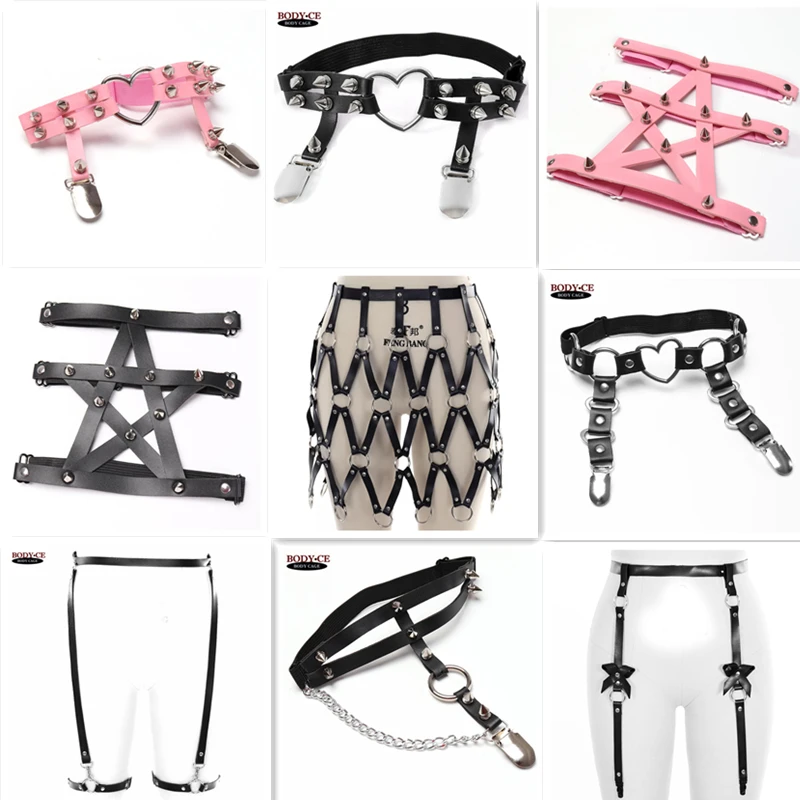 2018 Sexy Harajuku leather O-ring garter womens harness Handmade Punk Rock Goth Belts Leg Ring Straps and Detachable
2018 Sexy Harajuku leather O-ring garter womens harness Handmade Punk Rock Goth Belts Leg Ring Straps and Detachable