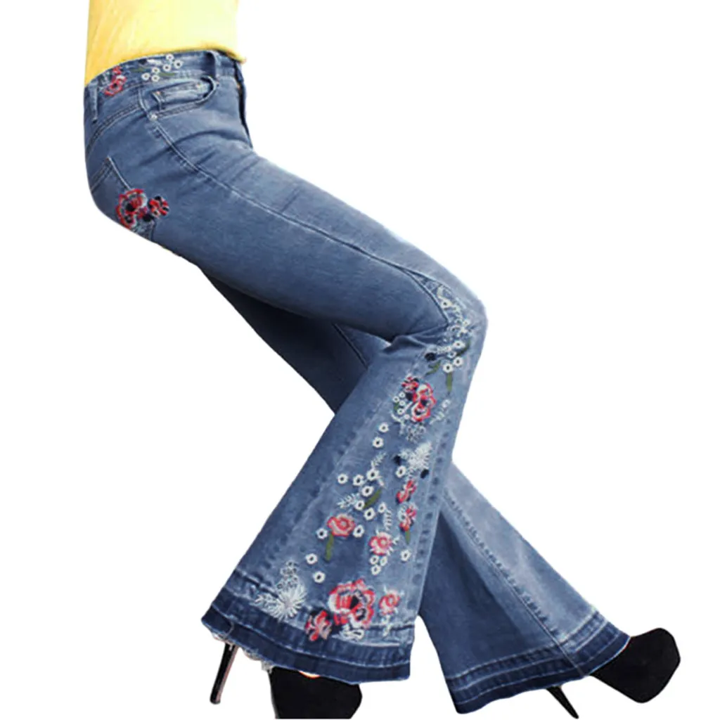 Фото Женские джинсы хараюку эластичные свободные облегающие брюки - купить
