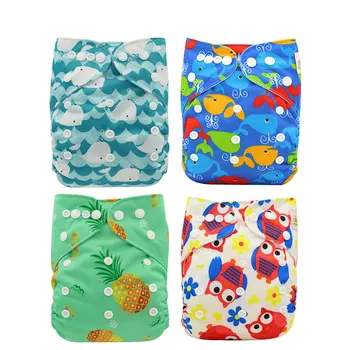 

Ohbabyka Couche Lavable Cloth Diapers Reusable Newborn Baby Diaper Cover Stay Dry Pants for Infant Modern Cloth Nappies One Size