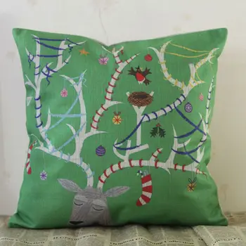 LINKWELL 18x18 inches Cartoon Green Christmas Deer with Horn Sock Burlap Pillowcase Cushion Cover for Merry Christmas Home Decor
LINKWELL 18x18 inches Cartoon Green Christmas Deer with Horn Sock Burlap Pillowcase Cushion Cover for Merry Christmas Home Decor