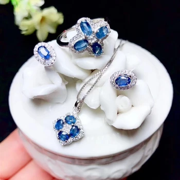 Natural blue sapphire gem 925 sterling silver ring earrings Pendant natural gemstone Jewelry Set Cross Game girl birthday gift
Natural blue sapphire gem 925 sterling silver ring earrings Pendant natural gemstone Jewelry Set Cross Game girl birthday gift