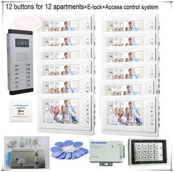 12 Buttons Color Video Door Phones Intercom Systems 12 LCD Security Doorbell for 12 Apartments +Access Control System+E-lock
12 Buttons Color Video Door Phones Intercom Systems 12 LCD Security Doorbell for 12 Apartments +Access Control System+E-lock