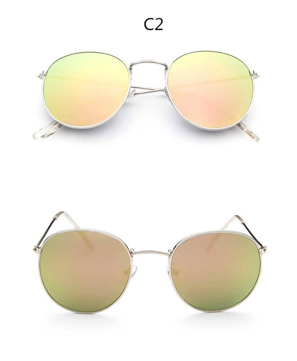 2018 Luxury Mirror Sunglasses WomenMen Brand Designer Glasses Lady Round Sun Glasses Beat Oculos De Sol Gafas (4)