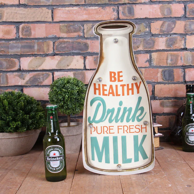 Vintage Drink Milk Neon Sign Decorative Painting LED Metal Signs Bar Cafe Home Shabby Chic Wall Hanging Decoration Signboard A77
Vintage Drink Milk Neon Sign Decorative Painting LED Metal Signs Bar Cafe Home Shabby Chic Wall Hanging Decoration Signboard A77