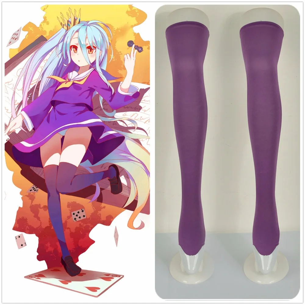 Женские фиолетовые колготки No Game Life Shiro милые маскарадные костюмы для девочек