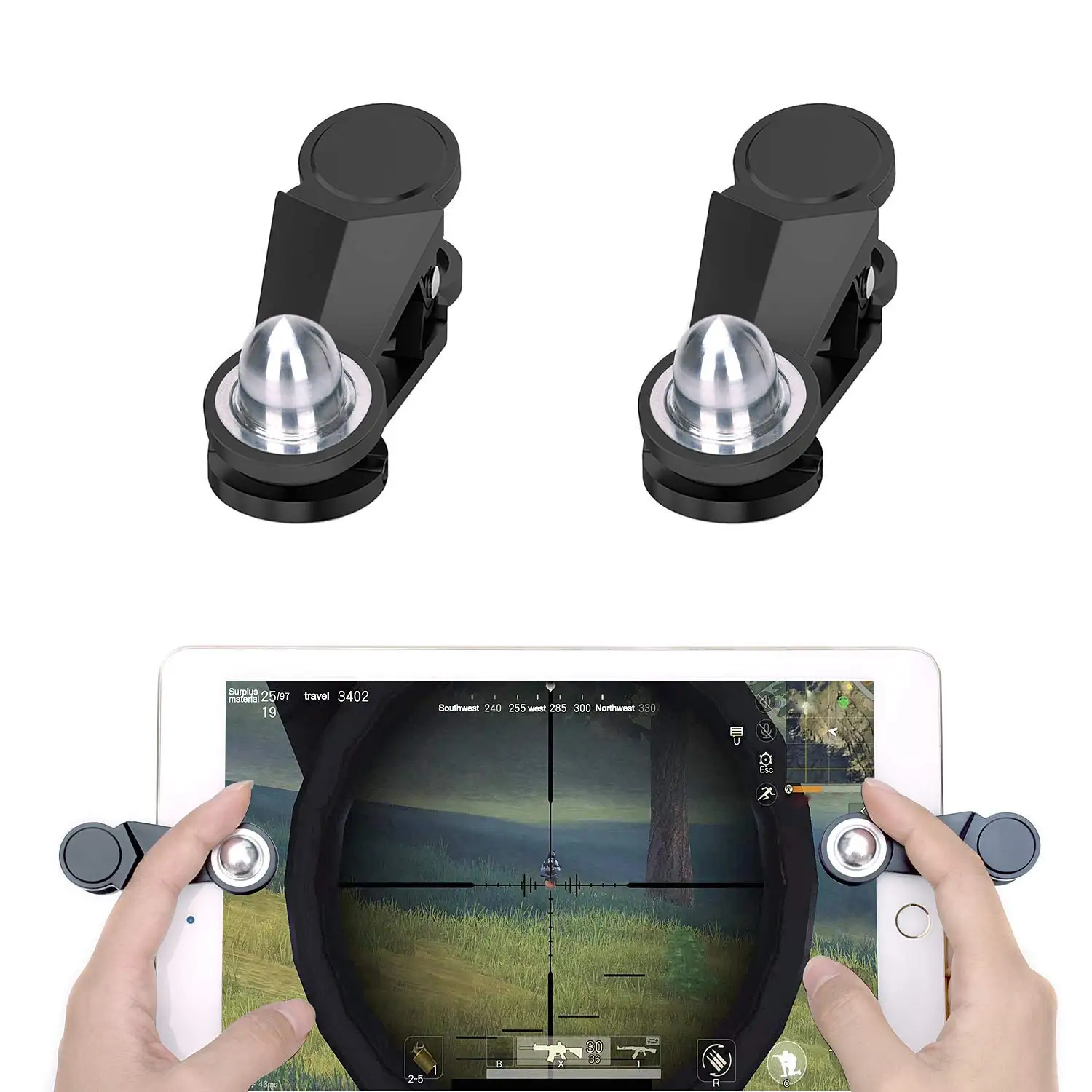 Mobile Game Controller, Sensitive Shoot and Aim Trigger Fire Buttons L1R1 For PUBG Mobile for iPad/Phone/Tablet PC
Mobile Game Controller, Sensitive Shoot and Aim Trigger Fire Buttons L1R1 For PUBG Mobile for iPad/Phone/Tablet PC