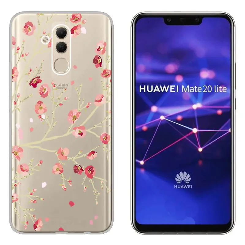 Clear Patterned Slim Soft Rubber Silicone Case Cover sFor Huawei Mate 20 Lite Ultra Thin Capa Coque For Huawei Mate 20 Lite Case (18)