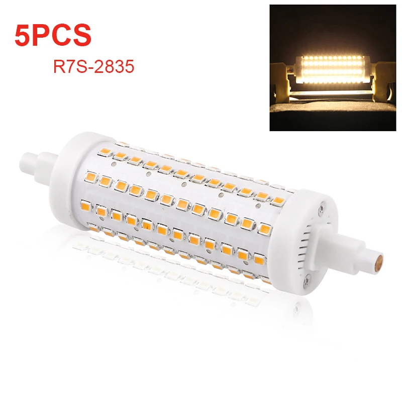 5Pcs R7S LED Corn Light Bulb 14W SMD2835 Dimmable Horizontal Plug 85-265V 118mm LED lamp R7S 360 Degree Halogen Led Light
5Pcs R7S LED Corn Light Bulb 14W SMD2835 Dimmable Horizontal Plug 85-265V 118mm LED lamp R7S 360 Degree Halogen Led Light