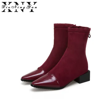 XiuNingYan Shoes Woman Chelsea Boots Cow Suede Zipper Square Heel Women Ankle Boots Fashion Round Toe Autumn Wintter Boots Women
XiuNingYan Shoes Woman Chelsea Boots Cow Suede Zipper Square Heel Women Ankle Boots Fashion Round Toe Autumn Wintter Boots Women