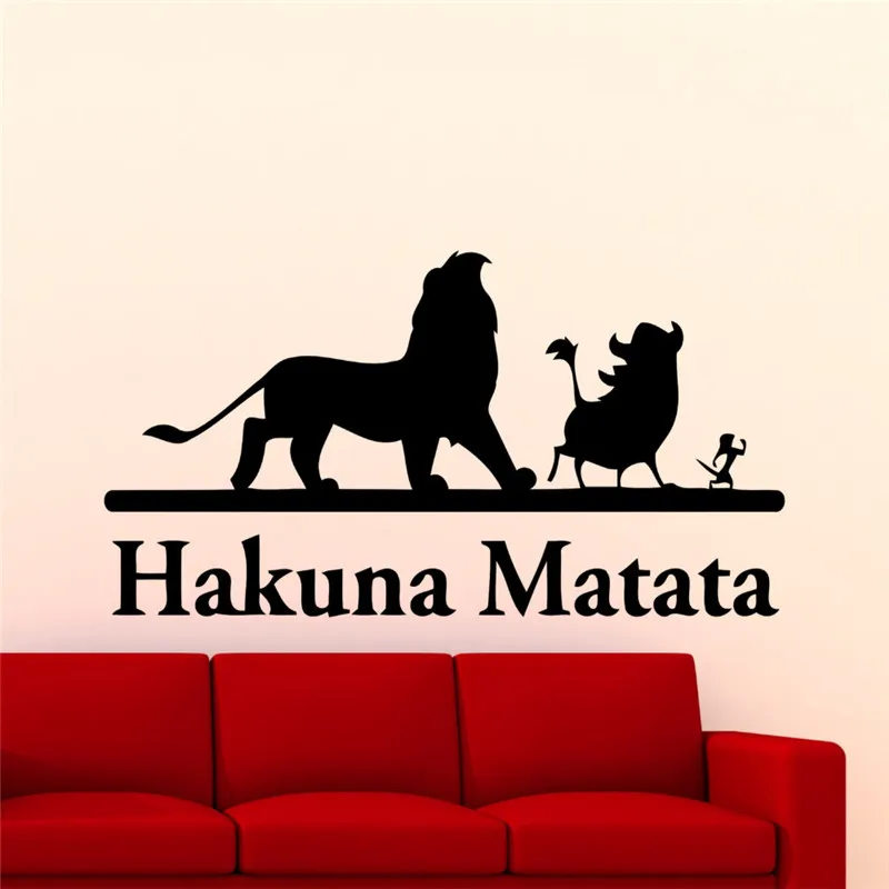 Hakuna Matata Lion King Wall Sticker Cartoon Vinyl Decal Home Nursery Room Interior Decor Waterproof High Quality Mural
Hakuna Matata Lion King Wall Sticker Cartoon Vinyl Decal Home Nursery Room Interior Decor Waterproof High Quality Mural