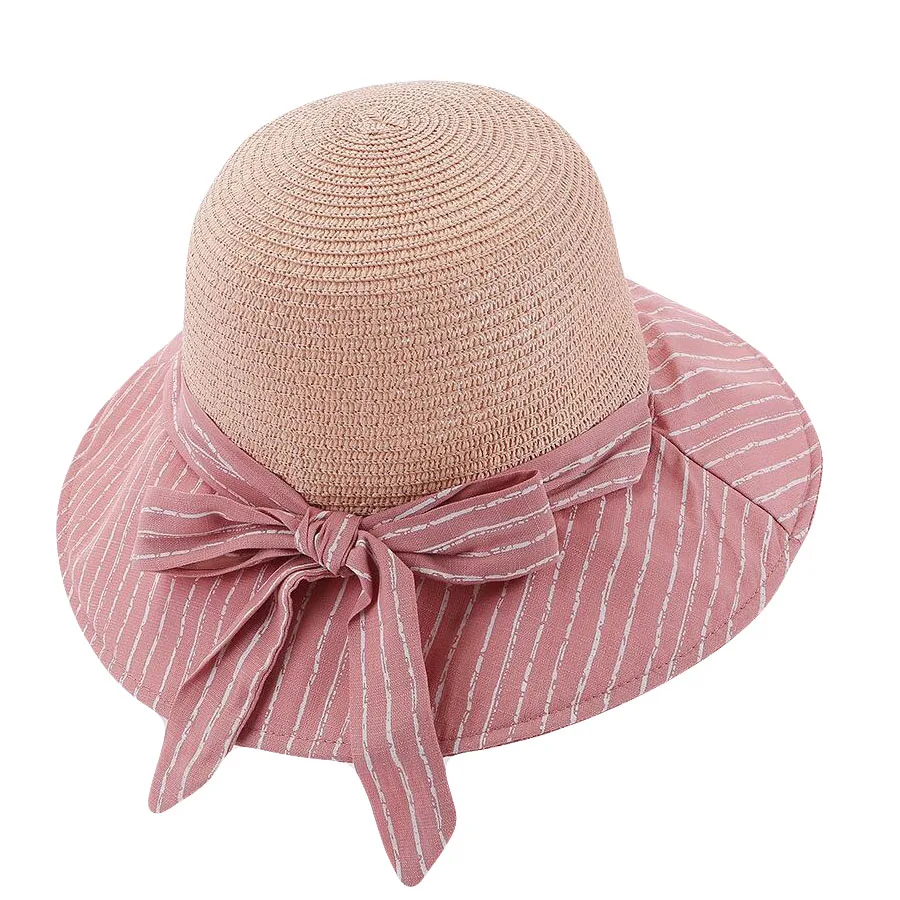 SUOGRY 2019 New Bowknot Striped Leisure Lady Bucket Splicing Cloth Straw Hat Women Fishmen Cap Wholesale
SUOGRY 2019 New Bowknot Striped Leisure Lady Bucket Splicing Cloth Straw Hat Women Fishmen Cap Wholesale