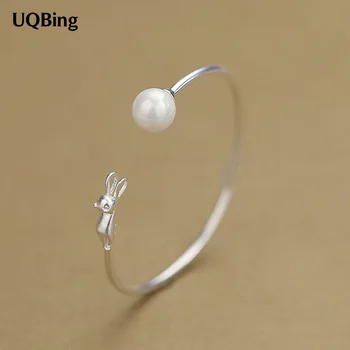 Fashion Beautiful 925 Sterling Silver Bangles Pearl Cat Cuff Bangles & Bracelets Women Accessories Srebrna bransoletka
Fashion Beautiful 925 Sterling Silver Bangles Pearl Cat Cuff Bangles & Bracelets Women Accessories Srebrna bransoletka