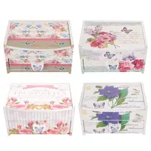 Wyprzedaż DIY 2 warstwy organizer na kosmetyki pudełko z lustro kosmetyczne szuflady na biżuterię pojemnik organizer na kosmetyki pudełko(China)