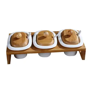 Creative European Kitchen Appliances Ceramic Bottle Tank Seasoning Box Bamboo frame mason jars jar lids honey jar canisters
Creative European Kitchen Appliances Ceramic Bottle Tank Seasoning Box Bamboo frame mason jars jar lids honey jar canisters