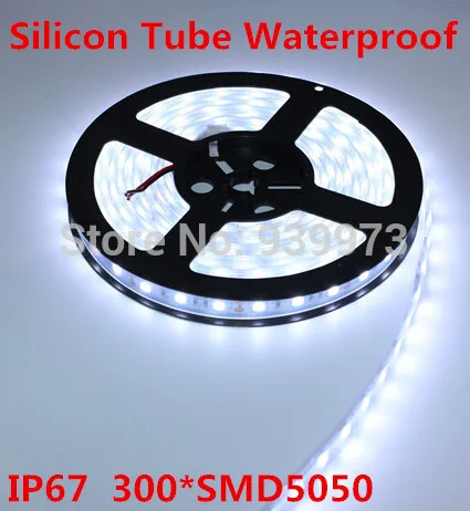 5m 300LED RGB/white/warm white/blue/red/Green/yellow IP67silicon tube waterproof 12V 5050 LED Strip 60LED/m + free shipping |