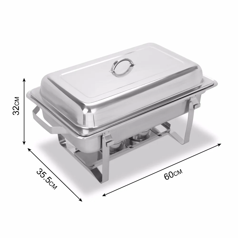 4 Pack 9 Quart Stainless Steel Dishes Folding Chafer Rectangular Chafing Dish Sets
4 Pack 9 Quart Stainless Steel Dishes Folding Chafer Rectangular Chafing Dish Sets