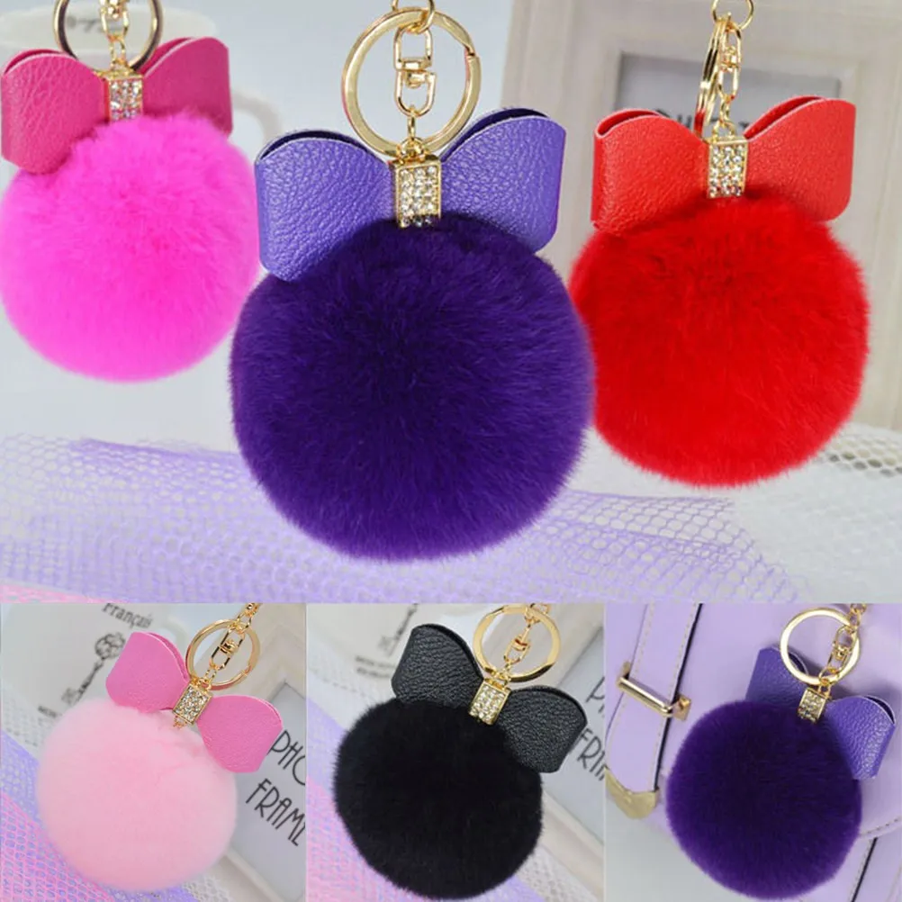 Girls Fur Women Pom Pom Keychain Key Ring Rhinestone Bow Rabbit Fur Ball Key Chain Men Women PomPom Plush Keyring QrhYK
Girls Fur Women Pom Pom Keychain Key Ring Rhinestone Bow Rabbit Fur Ball Key Chain Men Women PomPom Plush Keyring QrhYK