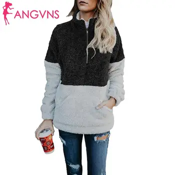 Women Long Sleeve Pockets Front Zip Loose Pockets Turtleneck with Winter Zip Outwear Casual Coat Top Pullover Patchwork
Women Long Sleeve Pockets Front Zip Loose Pockets Turtleneck with Winter Zip Outwear Casual Coat Top Pullover Patchwork