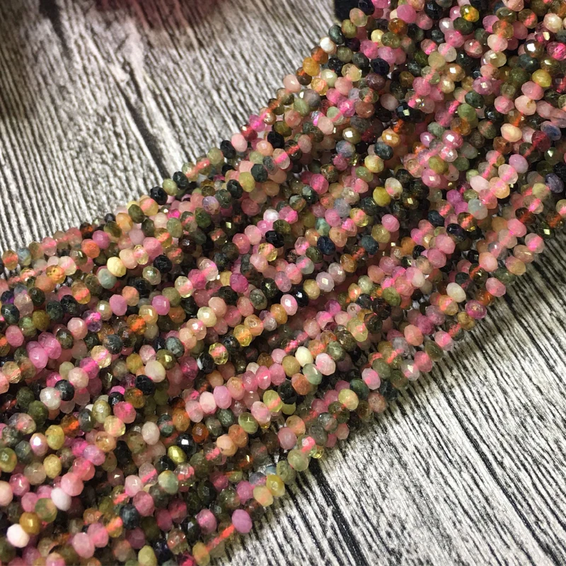 2x3mm Natural Tourmaline Beads Faceted Loose Stone Beads For Jewelry Bracelet Necklace Making Diy Section Tourmaline Bead
2x3mm Natural Tourmaline Beads Faceted Loose Stone Beads For Jewelry Bracelet Necklace Making Diy Section Tourmaline Bead