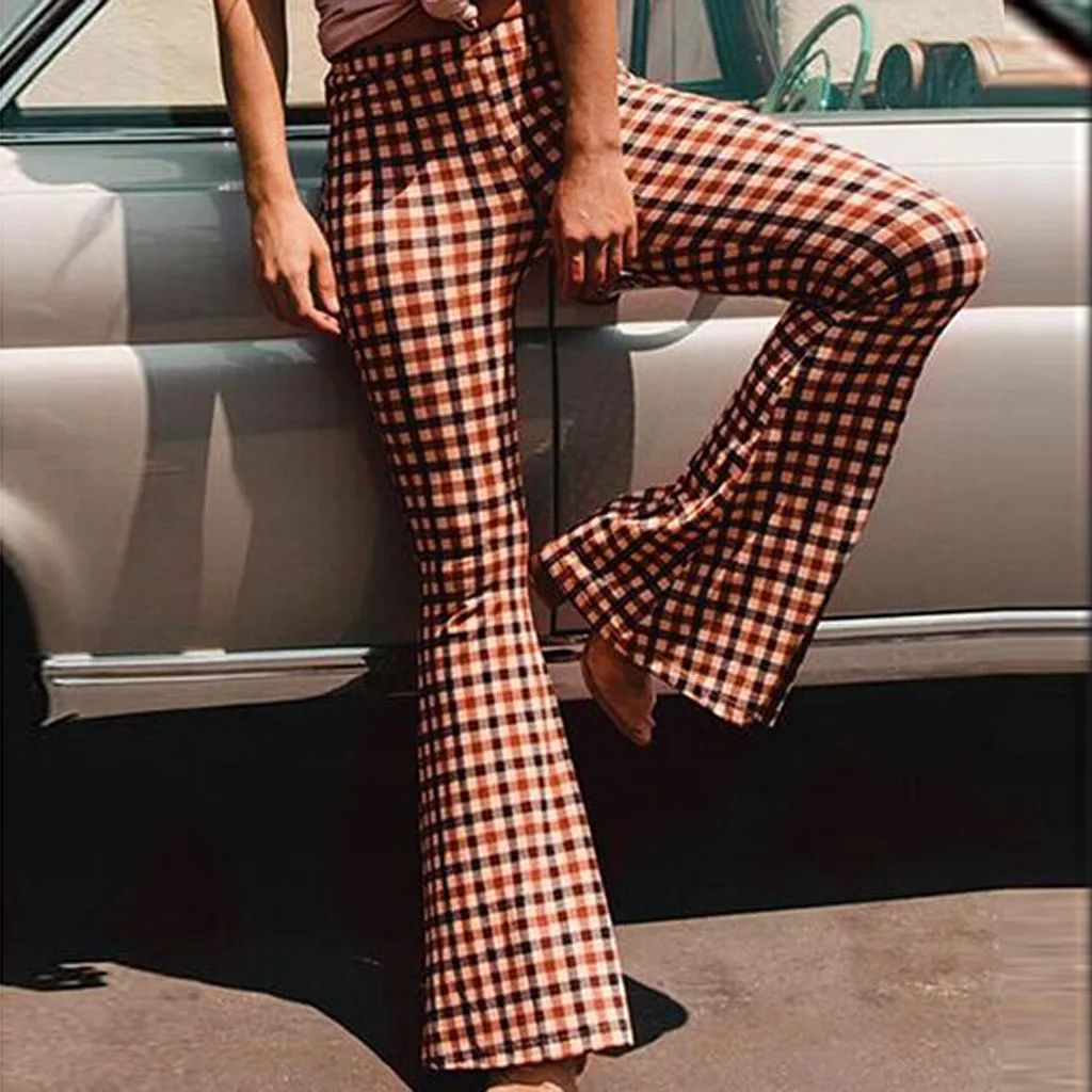 trousers Women's Office formal grid Pant Fashion Elastic Plaid Printed Pants Elastic Waist Waist Flare Pants pantalon femme
trousers Women's Office formal grid Pant Fashion Elastic Plaid Printed Pants Elastic Waist Waist Flare Pants pantalon femme