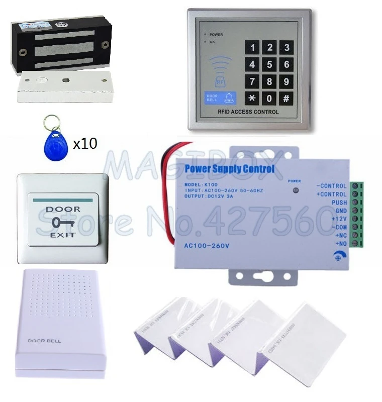 Diy 125khz Rfid keyword 60kg/100Lbs Magnetic lock Access Control Kit Cabinet lock
Diy 125khz Rfid keyword 60kg/100Lbs Magnetic lock Access Control Kit Cabinet lock