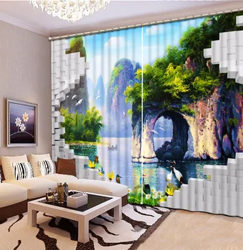 Photo Customize size 3D Curtain Wall Tile Landscape Blackout Shade Window Curtains Bathroom Curtain Curtains For Bedroom
Photo Customize size 3D Curtain Wall Tile Landscape Blackout Shade Window Curtains Bathroom Curtain Curtains For Bedroom