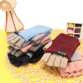 1 Pair Simple Creative Design Unisex Winter Hand Warm Gloves Knitted Jacquard Half Finger Stretch Faux Wool Thicken Mittens
1 Pair Simple Creative Design Unisex Winter Hand Warm Gloves Knitted Jacquard Half Finger Stretch Faux Wool Thicken Mittens