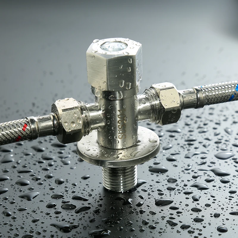 Dual 2 holes angle filling valve double connectors G1/2 Thread Triangle Valve |