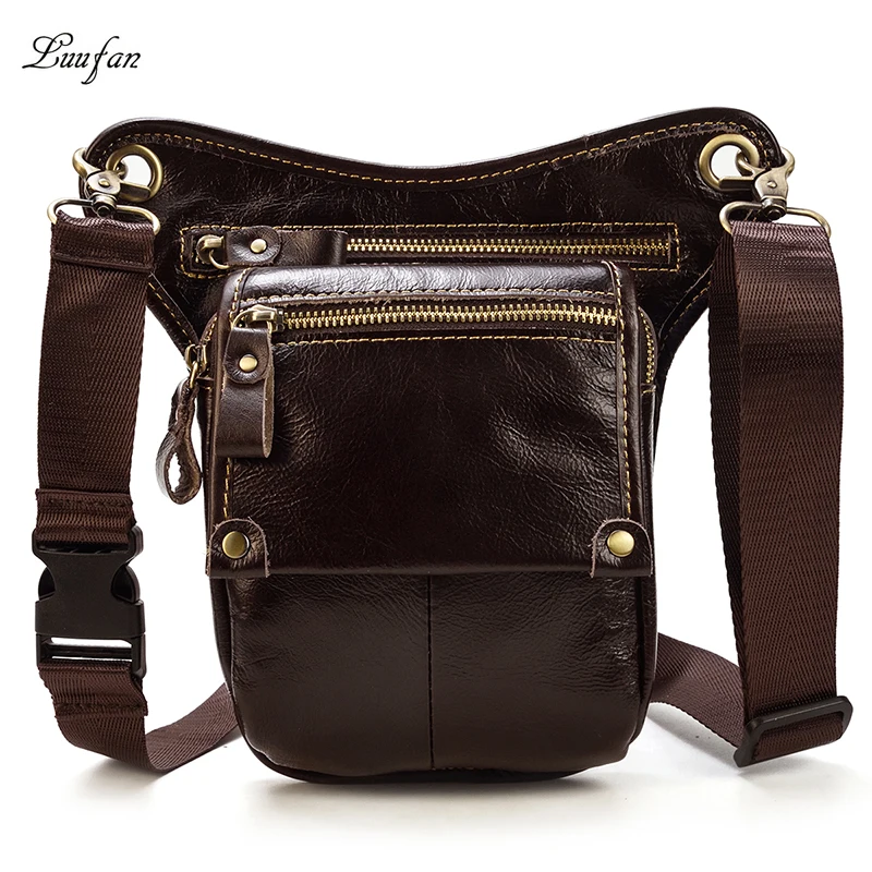 Luufan Mens Genuine Leather Waist Pack Motorcycle Fanny Pack Belt Bags Phone Pouch Travel Man Male Small Leg Bag Tactical
Luufan Mens Genuine Leather Waist Pack Motorcycle Fanny Pack Belt Bags Phone Pouch Travel Man Male Small Leg Bag Tactical