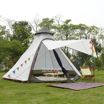 Camping Tent Outdoor Mongolian Yurt Beach Tent Anti-Mosquito Tabernacle Double Layer Outdoor Hiking Lodge 4-6 Person Teepee
Camping Tent Outdoor Mongolian Yurt Beach Tent Anti-Mosquito Tabernacle Double Layer Outdoor Hiking Lodge 4-6 Person Teepee