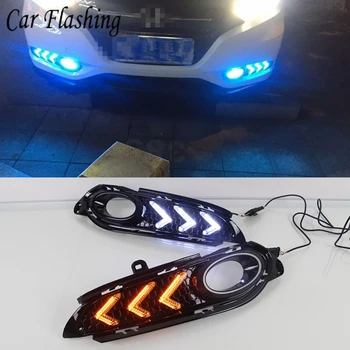 CSGJMY 1 Set 12V ABS LED DRL Daytime Running Light Daylight With Yellow Turn Signal ForHonda HRV HR-V 2014 2015 2016 2017 2018
CSGJMY 1 Set 12V ABS LED DRL Daytime Running Light Daylight With Yellow Turn Signal ForHonda HRV HR-V 2014 2015 2016 2017 2018