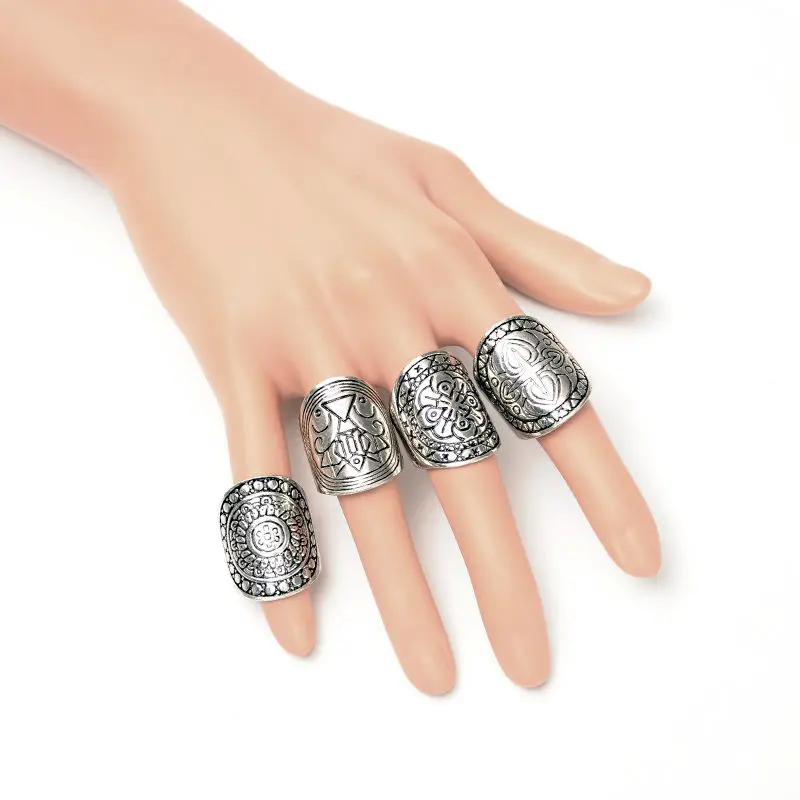 New Bohemia Vintage Unique Carving Tibetan Silver Color Ring For Women Boho Beach Jewelry
New Bohemia Vintage Unique Carving Tibetan Silver Color Ring For Women Boho Beach Jewelry