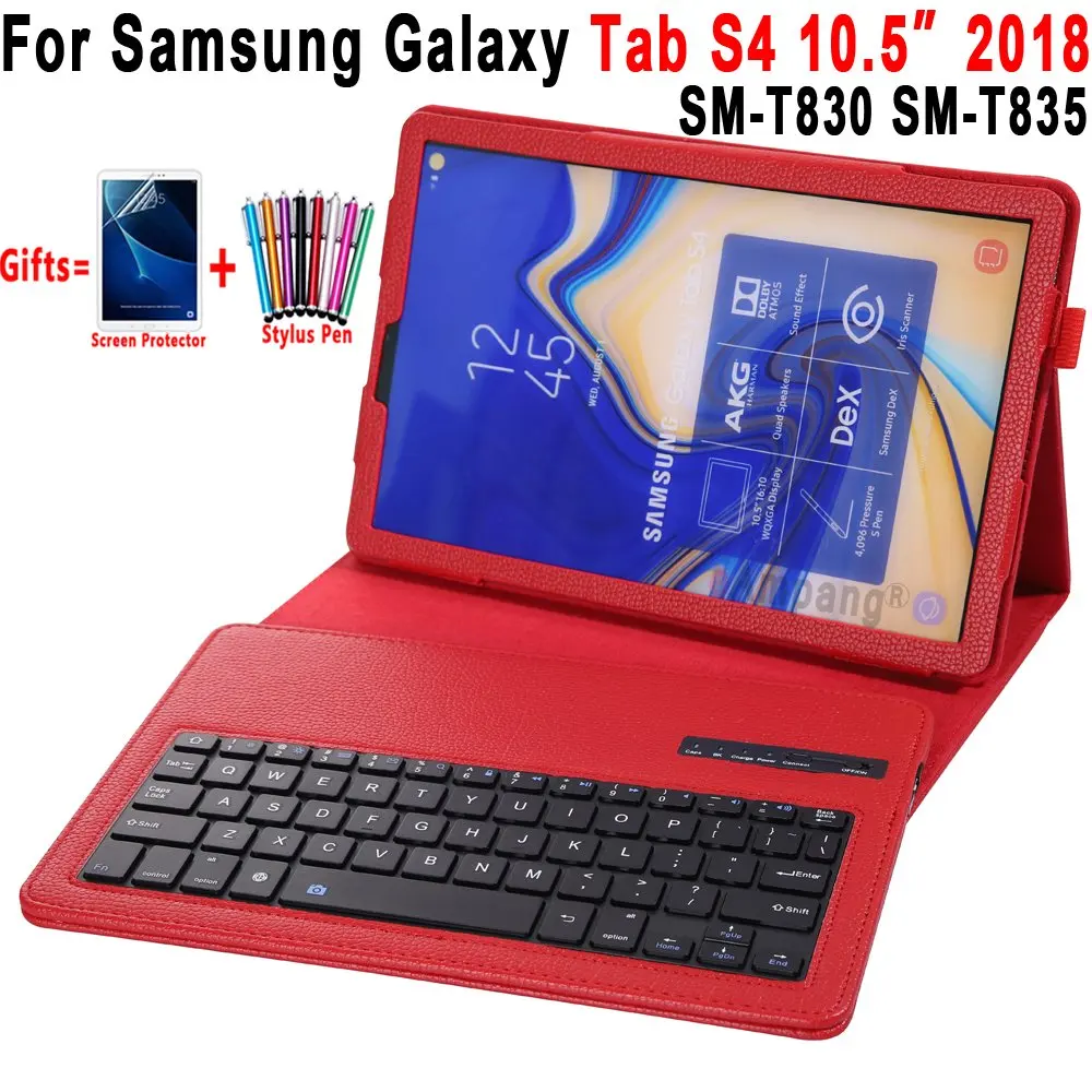 Premium Leather Case for Samsung Galaxy Tab S4 10.5 T830 T835 SM-T830 SM-T835 Cover Funda Capa with Removable Bluetooth Keyboard
Premium Leather Case for Samsung Galaxy Tab S4 10.5 T830 T835 SM-T830 SM-T835 Cover Funda Capa with Removable Bluetooth Keyboard