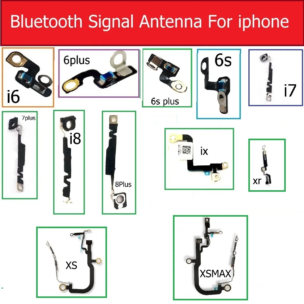 Оригинальный Bluetooth антенный сигнал для iPhone 6s 7 8 Plus X Xr Xs Max NFC клипса камеры веб